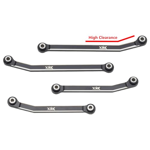 DJX CNC Machine Aluminum High Clearance Chassis Steering Links Set 10pcs Set for 1/18 RC Crawler Car HPI Venture18 Upgrades Parts - style: Aluminum