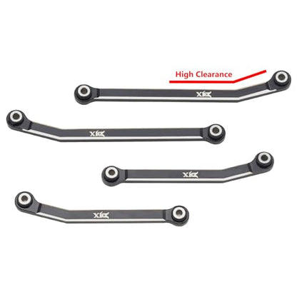 DJX CNC Machine Aluminum High Clearance Chassis Steering Links Set 10pcs Set for 1/18 RC Crawler Car HPI Venture18 Upgrades Parts - style: Aluminum