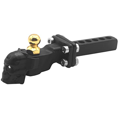 Share Goo Metal Tow Trailer Hook Drop Hitch Receiver Compatible with Traxxas TRX-4 90046 90047 SCX10 RC4WD D90 1/10 RC Crawler Car Rear Bumper Hook (Black)