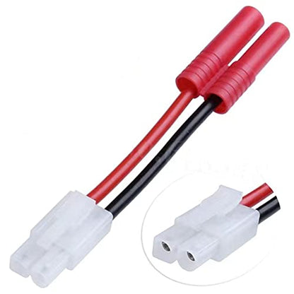 5pcs Tamiya Male to HXT 4.0mm Banana Female Connector Adapter Cable for Redcat Racing Hexfly NiMH Battery Charger - style: Tamiya Male to HXT