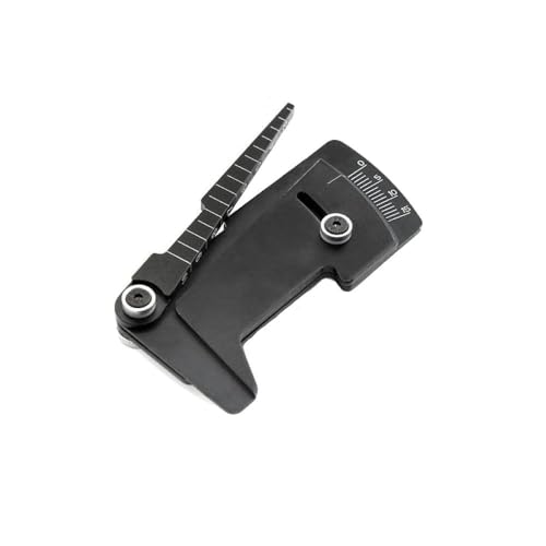 CNC Camber Gauge Tool Compatible with 1/8 & 1/10 Scale RC Car Models for Adjustable Wheel Angle and Height Measurement(Black) - color: Black