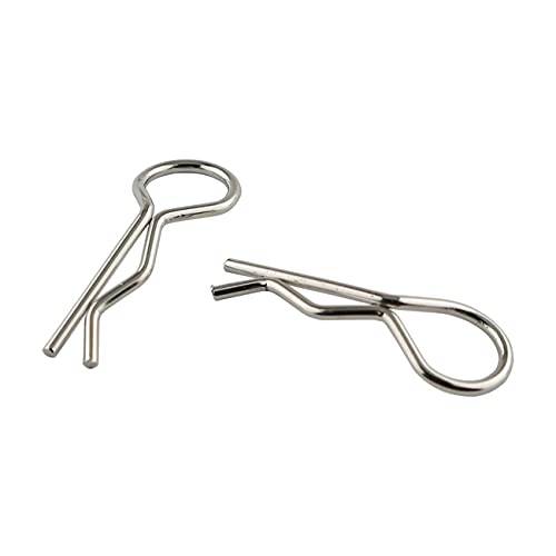 E-outstanding 60 Pcs Universal Body Shell Car Body Clips R Shape Pins Suitable for All 1/8th 1/10th 1/16th Scale, RC Car Truck Boat Buggy Models Parts