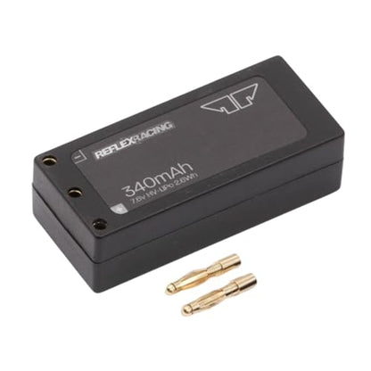 Helidirect Reflex Racing 340mah 7.6V LiHV Hardcase Battery Pack for MiniZ, Drift, 1/28, 1/24 - Remote Control Car, RC Car Upgrade Accessories (RRE012 340mah LiHv) - style: RRE012 340mah LiHv