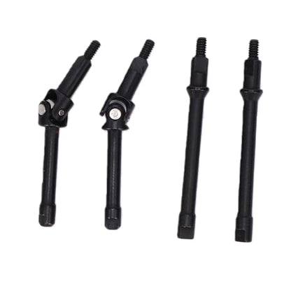 Rengue RC Steel Drive Shafts CVD Axle Set for SCX30 1 30 Crawlers Black Metal Front Rear Replacement Smooth Steering Direct Fit for Trail Rock Indoor RC Hobbyists
