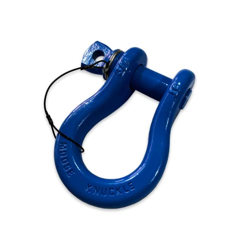 B'oh Spin Pin 3/4” Recovery Shackle | 10,000 lbs Capacity - High-Strength Carbon Steel with 7/8" Pin Recovery Gear Towing Accessories - Pin Style : Screw, Blue Balls - color: Blue Balls