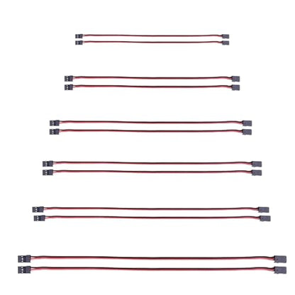 12Pieces Pieces 3-pin Servo Extension Cable Wire Cord Female to Male RC Servo Extension Cord Wire Connectors for Servo Extension Connection Control Board Remote Control Parts(6 Sizes)