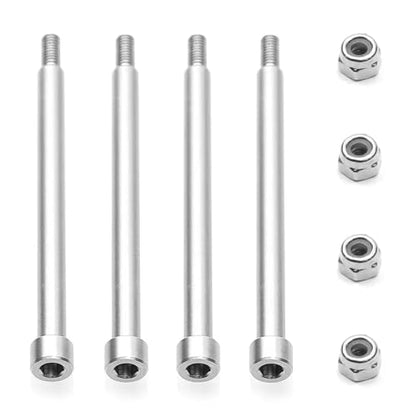 Compatible with Traxxas for XMAXX 1/5 RC Car Upgrades Parts Accessories 4Pcs Steel 4X56mm Threaded Hinge Pins A-arm Pins 70510 & M3 Nut RC Repair Parts