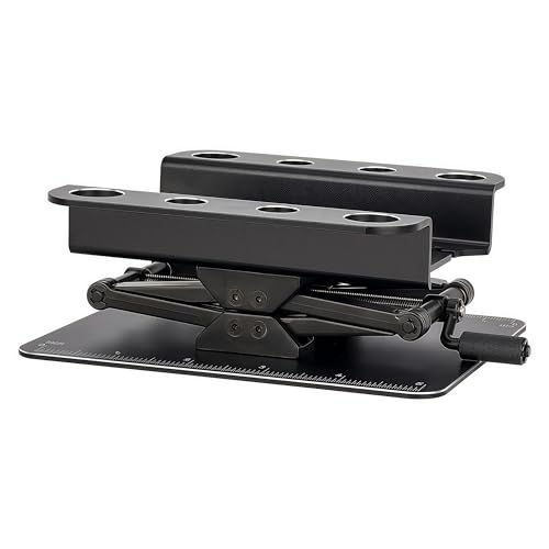 RC Car Stand, Aluminum Liftable Adjustable RC Car Work Stand, Repair & Display RC Stand for Traxxas TRX4 Axial Arrma Redcat Losi 1/8 1/10 1/12 1/14 1/16 1/18 1/24 RC Car (Black) - color: Black