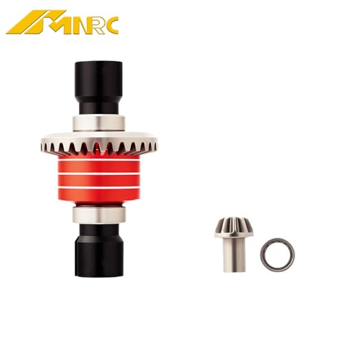 Alum Spur Gear Differential Diff Input Gear Kit for 1/16 H16BM H16PL H16DR 16208 H16207 16209 16210 1/14 H14BM 14301 14302 RC Car Upgrades Part Red - color: Red