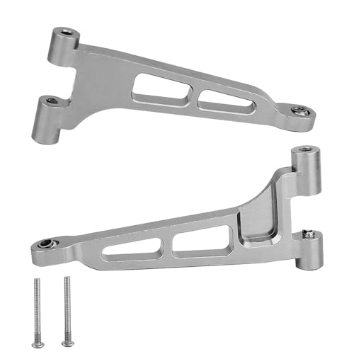 Aluminum Front Rear Swing Arm & Steering Knuckle C-Hub Kit Compatible with 1/14 MJX Hyper Go 14210 14209 H14BM RC Upgrade Parts (Gray) - color: Gray
