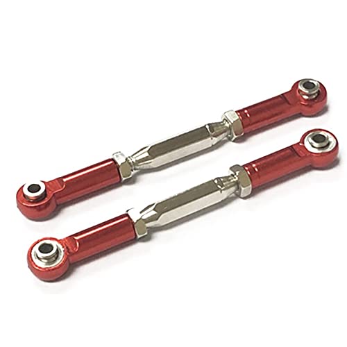 Replacement Part For 4X4 Aluminum Steering Turnbuckle Toe Link Camber Linkage 85mm-97mm M3 Embled Rod Ends Hollow Balls Left Rig - (Color: Red) - color: Red