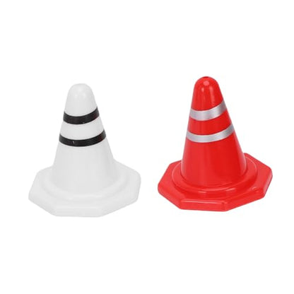 120PCS RC Track Fence Panels with 30PCS Road Cones, Red White ABS Drift Racing Barriers for 1/10 1/14 1/16 1/18 1/24 1/28 Scale RC Cars