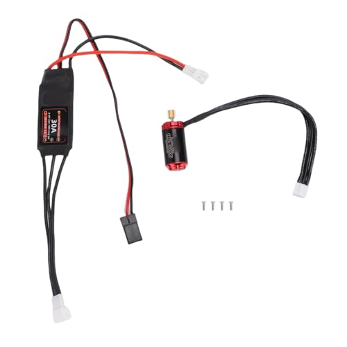 4000KV Brushless Motor ESC Set, RC Car Brushless Outrunner Motor with 30A Electronic Speed Controller, for SCX24 1/24 RC Crawler Truck