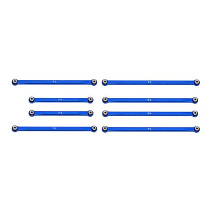 Links Set Aluminum Linkage for Redcat 1/18 Ascent-18 Upgrade Parts RC Crawler Car (Dark Blue) - color: Dark Blue