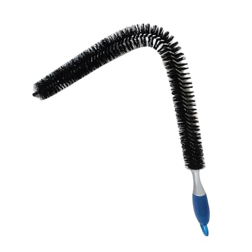 Car Engine Cleaning Brush with Long Handle, Flexible Hard Bristle Auto Detailing Brushes Kit with Hanging Hole, Bendable Car Wash Brush for Radiator Dryer Vent/Refrigerator Coil (1PC) - size: 1PC