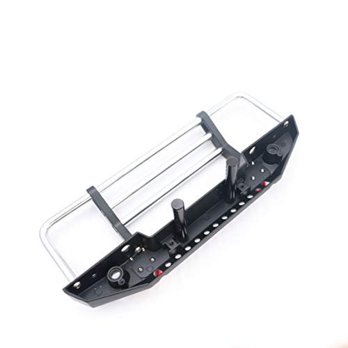 KYX Racing Alloy Front Bumper with LED Lights Upgrades Parts Accessories for RC Crawler Car Axial SCX10 II 90046 Traxxas TRX4 TRX-4 Redcat Gen8 Scout II