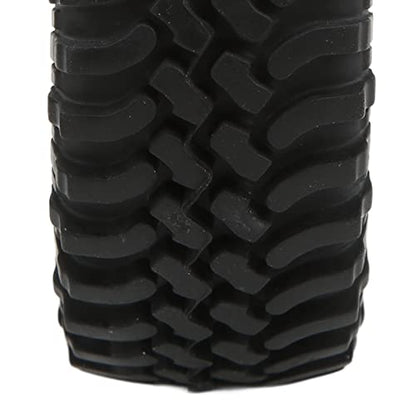 RC Rubber Tires Set, RC Tires and Wheel Rims Set 4pcs Durable Heavy Duty 100mm for 1/10 RC Crawler