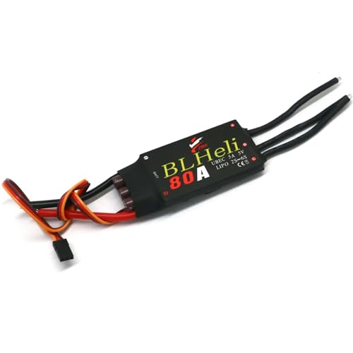BLHeli RC Brushless ESC 12A 20A 30A 40A 50A 60A 80A with UBEC Motor Electric Speed Controller for Quadcopter Aircraft Model Fixed Wing Multi-axis DIY FPV RC Drone (80A) - color: 80a