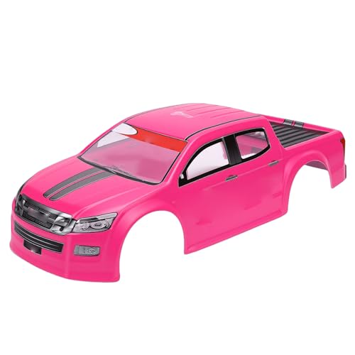Vikye 1/10 RC Truck Body Shell, Lightweight Clear Pattern Replacement RC Car Shell with Precise Fit, for 26cm Wheelbase Remote Control Vehicles (Pink) - color: Pink