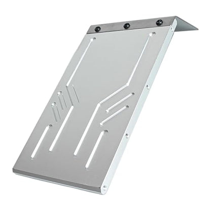 harayaa 1/7 RC Car Skid Plate Chassis Maintenance Replaces Guard Easy to Install Sturdy Protector Protection for RC Crawler 4WD, Silver - color: Silver