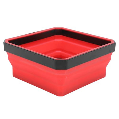 Semme Portable Magnetic Parts Tool Tray Silicone for Screws Bolts Nuts Washers and Collapsible in Red (Red) - color: Red
