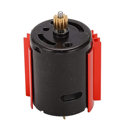 RC Car Motor, 52000 RPM High Speed Aluminum 370 Mini Motor and Heat Sink, Red RC Car Parts Compatible with Remote Control Cars D12
