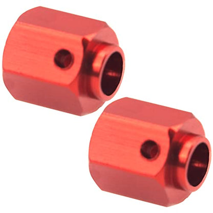 ShareGoo Aluminum RC 12mm Hex Extended Wheel Hex Hub Extension 12mm Offset Spacers Compatible with Traxxas TRX4 TRX6 1/10 RC Crawler (12mm, Red) - color: Red, size: 12mm