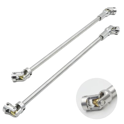 SCX10 Drive Shaft 2pcs 68-229mm Cut to Length Stainless Steel Driveshaft for 1/10 RC Crawler LCG Rig Sportys Scalers GSPEED Capra SCX10 Pro Element DIY SCX10(Silver) - color: Silver