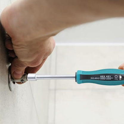 7/16 Inch Non-Magnetic Tip Six Point Hex Nut Driver with 3.7-Inch Round Shaft, Non-Slip Cushion-Grip Handle 2pcs - size: 7/16inch
