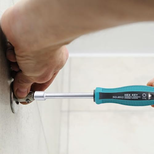 7/16 Inch Non-Magnetic Tip Six Point Hex Nut Driver with 3.7-Inch Round Shaft, Non-Slip Cushion-Grip Handle 2pcs - size: 7/16inch