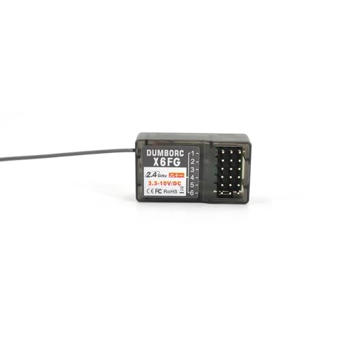 (4PCS) DUMBORC2.4G 6 Channel RC Car Receiver X6F X6FG Combo for RC Car Boat Used for DUMBORC X4 X6 X10 Transmitter (X6F*2 X6FG*2)