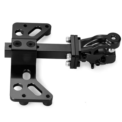 Aluminum Tow Trailer Hitch Shackle Hook for Axial SCX6 | 1/6 Scale Rear Bumper RC Crawler Upgrade,Black - color: Black
