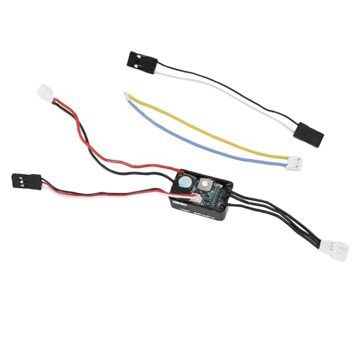 Brushless ESC, IP67 Rainproof Advanced Heat Dissipation, RC Electronic Speed Controller 25A 2-3S LiPo for 1/24 1/18 1/16 Scale Crawlers Motors