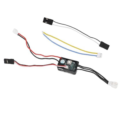 Brushless ESC, IP67 Rainproof Advanced Heat Dissipation, RC Electronic Speed Controller 25A 2-3S LiPo for 1/24 1/18 1/16 Scale Crawlers Motors