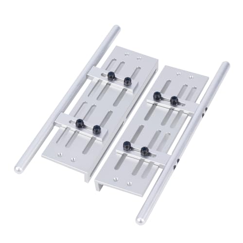 RC Crawler Pedals RC Side Board RC Steps Plate Rock Sliders Running Boards Foot-Plate for 1/10 RC Crawler Car SCX10 I II TRX4 CC01 RGT 86100 GEN8 Wrangler Chassis Parts(Silver) - color: Silver
