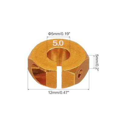 MECCANIXITY Aluminum 12mm Wheel Hex Hubs Drive Adapters Golden 5mm Thickness with Screws and Pins for RC Car Upgrade Replacement Parts 4Pcs - color: Golden, size: 5mm