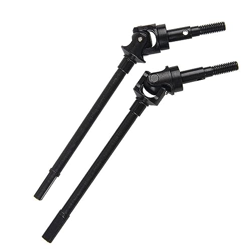 1 Pair Metal Hard Steel Axle Dog Bone CVD Drive Shaft Set for Axial SCX10 II 90046 1/10 RC Crawler Car, Black