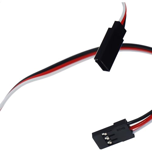 3-Pin Servo Extension Wire Lead Female to Male, JR Plug Connector, RC Servo Extension Wire Connectors, Remote Control Parts for RC Car Drone Quadcopter Aircraft ETC. (50cm-5pcs) - style: 50cm-5pcs