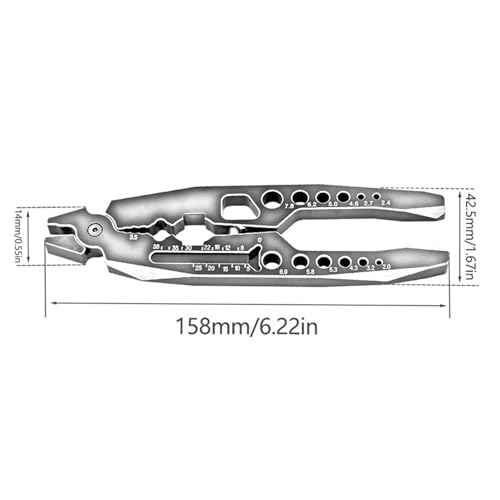 Metal Multi-function Shock-absorbing Tool Pliers For 1/10 1/8 RC Crawler Car Ball Nose Pliers Suspension Lever Tool RC Car Accessories(Red) - color: Red