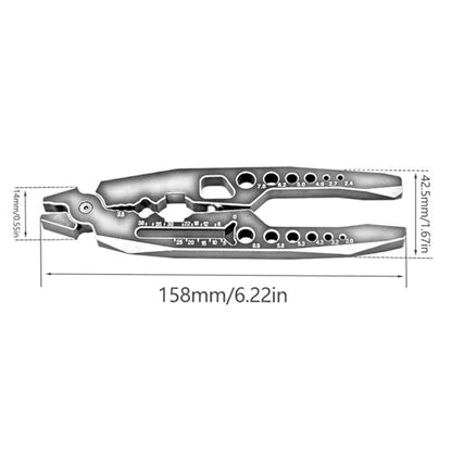 Metal Multi-function Shock-absorbing Tool Pliers For 1/10 1/8 RC Crawler Car Ball Nose Pliers Suspension Lever Tool RC Car Accessories(Red) - color: Red