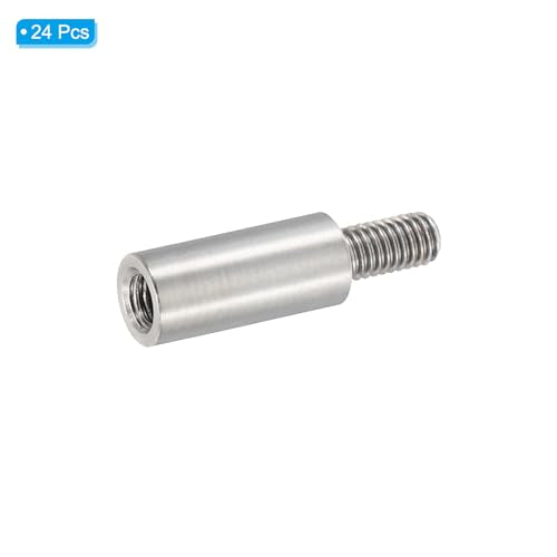 PATIKIL 24pcs M3 Standoffs, M3 12+6mm Spacer Standoffs Steel Threaded Standoffs Screws Kit 3mm ID 5mm OD Metric Male Female Thread Adapters for Circuit Board PCB RC Drones Motherboard - size: 12+6mm L