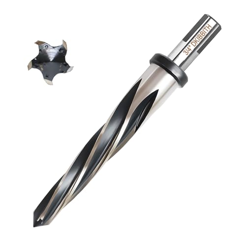 3/4” Bridge Construction Reamer Drill Bit, M2 HSS Taper Chucking Reamer for Steel Alloy Metal Wood Plastic, 1/2" Non-Slip Shank, 5-Spiral Flutes Car Reamer, to Align or Enlarge Holes, 19mm - size: 3/4”