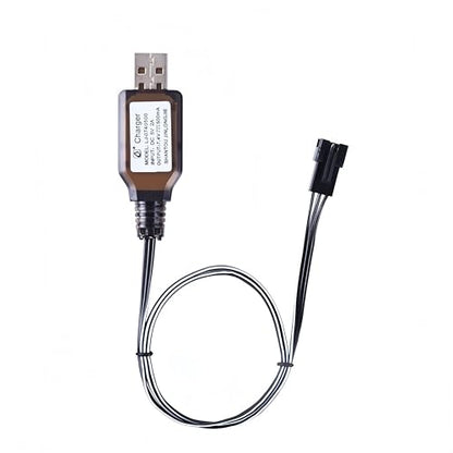 7.4V SM-3P Charger 3-Pin 2S li-on li-po USB Battery Charger with Protection Board for RC Car Boat Drone Shark Vacuum 2 Pcs
