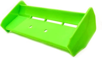 2 Pack 1/10 RC Plastic Rear Spoiler Compatible with 1:10 Scale RC Off-Road Short Course Truck Buggy Racing Rear Wing Tail (White/Green) - color: White/Green