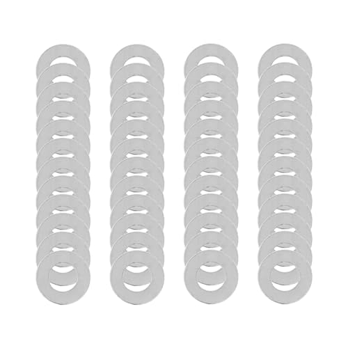 48 Pcs M4x8mm Steel Thin Flat Washer Set for M4 Bolt Electronics Repair | 0.1 0.2 0.3 0.5mm Thickness, 12pcs Each Size, Stainless Flat Spacers, Electronics Assembly, Mechanical Repair - size: M4X8