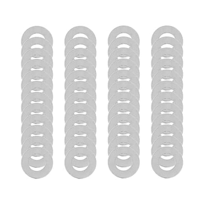48 Pcs M4x8mm Steel Thin Flat Washer Set for M4 Bolt Electronics Repair | 0.1 0.2 0.3 0.5mm Thickness, 12pcs Each Size, Stainless Flat Spacers, Electronics Assembly, Mechanical Repair - size: M4X8