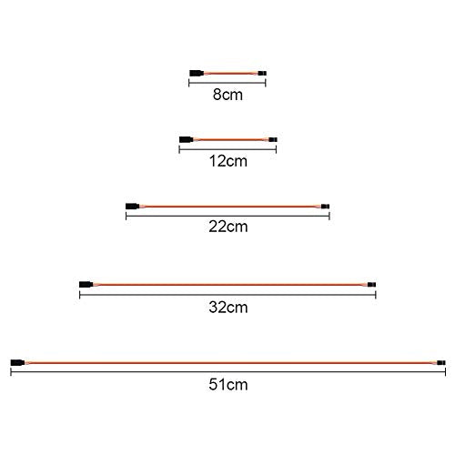 3-Pin Servo Extension Cable Cord 30cm/12'' 11.8 inch Female to Male Lead Wire Connector JR for RC Car Airplanes Remote Control (Pack of 10) - size: 10PCS 30cm/12''