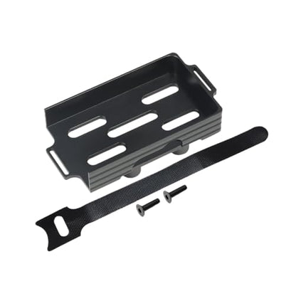RC Battery Tray Mounting Plate with Tie Replacement Universal RC Accessory Upgrade Part for TRX4M 1/18 Car Hobby Car Vehicle- Black - color: Black