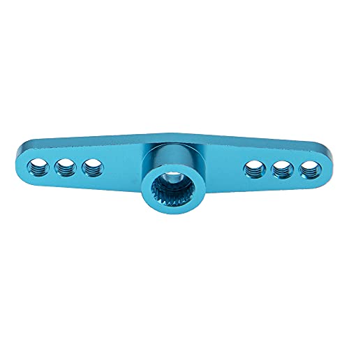 3Pack ShareGoo Aluminum Alloy 25T Servo Horn Double Arm Steering Arms Compatible with Futaba Savox Power HD HSP MG995 Servos Motor 1/8 1/10 RC Car Buggies (Blue) - color: Blue