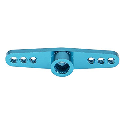 3Pack ShareGoo Aluminum Alloy 25T Servo Horn Double Arm Steering Arms Compatible with Futaba Savox Power HD HSP MG995 Servos Motor 1/8 1/10 RC Car Buggies (Blue) - color: Blue